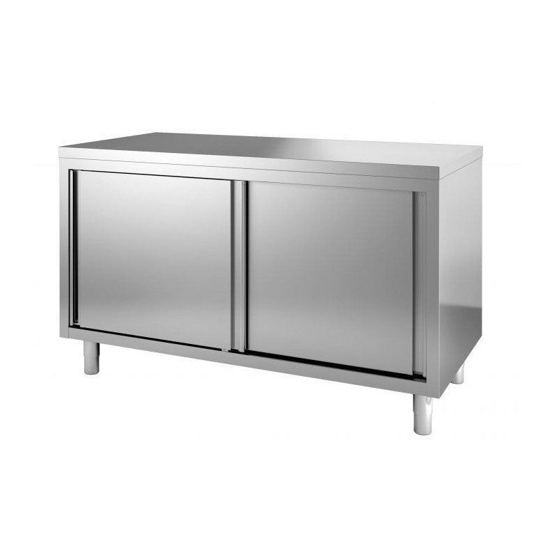 Stainless Steel Low Cabinet 2 Doors - L 2000 x D 700 mm, Professional Quality