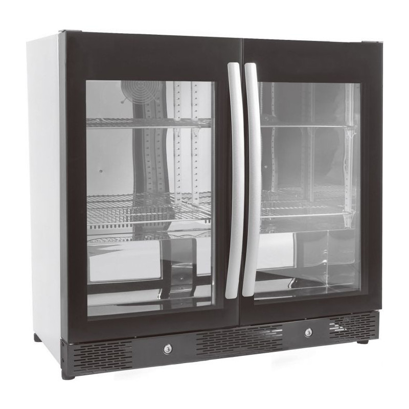 2-Door Swing Refrigerated Back Bar - 198 L CombiSteel LED black.