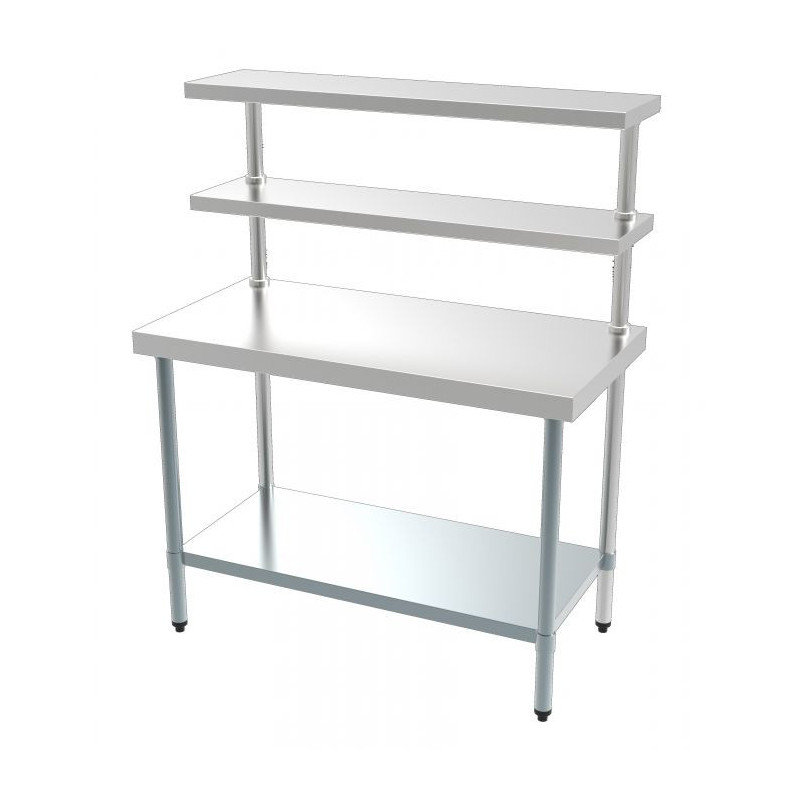 High-quality stainless steel table - Practical shelves