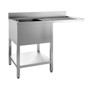 Plonge 1 Stainless Steel Sink with Right Passage - CombiSteel