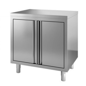 Meuble Inox Bas à 2 Portes - L 800 x P 700 mm – Qualité CombiSteel