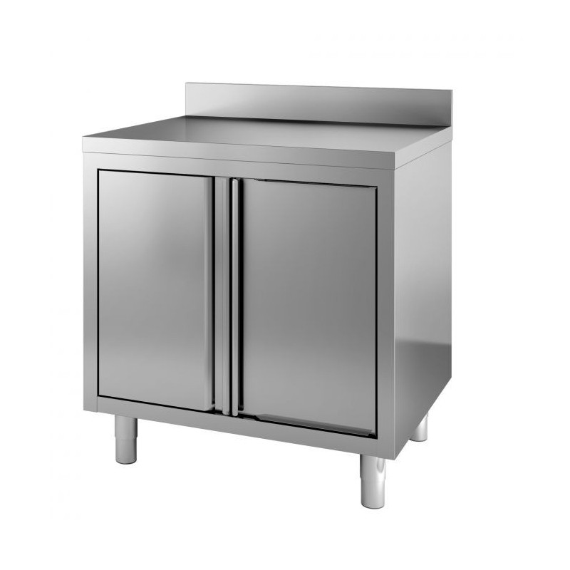 Stainless Steel Low Cabinet with 2 Swing Doors Combisteel - 800x700 mm