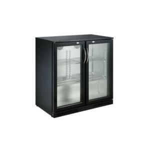 Refrigerated Back Bar 2 Swing Doors - 198 L Black CombiSteel