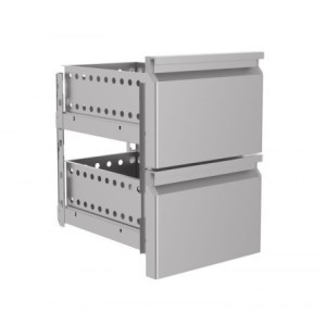 Block 2 Drawers GN for Refrigerated Table - Professional storage solution