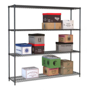 4-Tier Detachable Shelf Black 1800 mm - CombiSteel | Efficient & Robust Storage