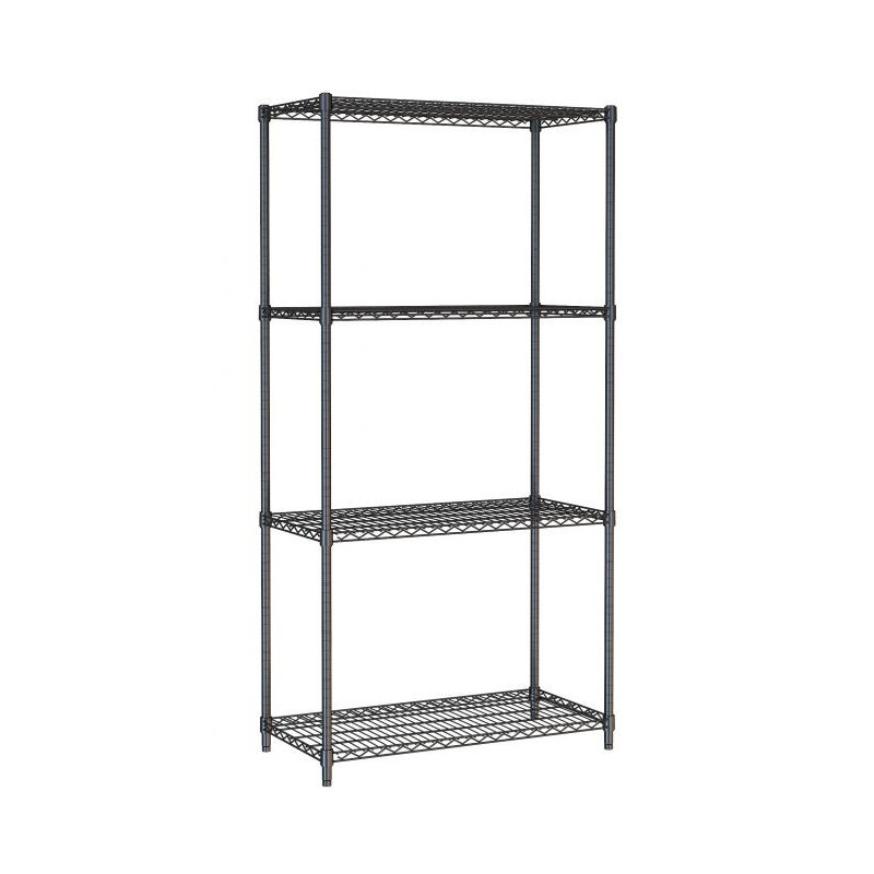 4-Level Detachable Shelf Black - L 900 x D 450 mm - Combisteel 7530.0025