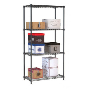 4-Level Detachable Shelf Black - L 900 x D 450 mm - Combisteel 7530.0025