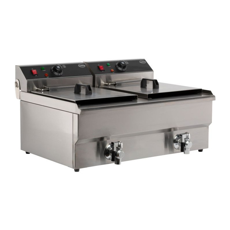 Friteuse Electrique à Poser - 2 x 10 L - CombiSteel – Friteuse Pro 10 000 W & 20 L