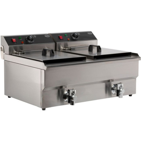 Friteuse Electrique à Poser - 2 x 10 L - CombiSteel – Friteuse Pro 10 000 W & 20 L