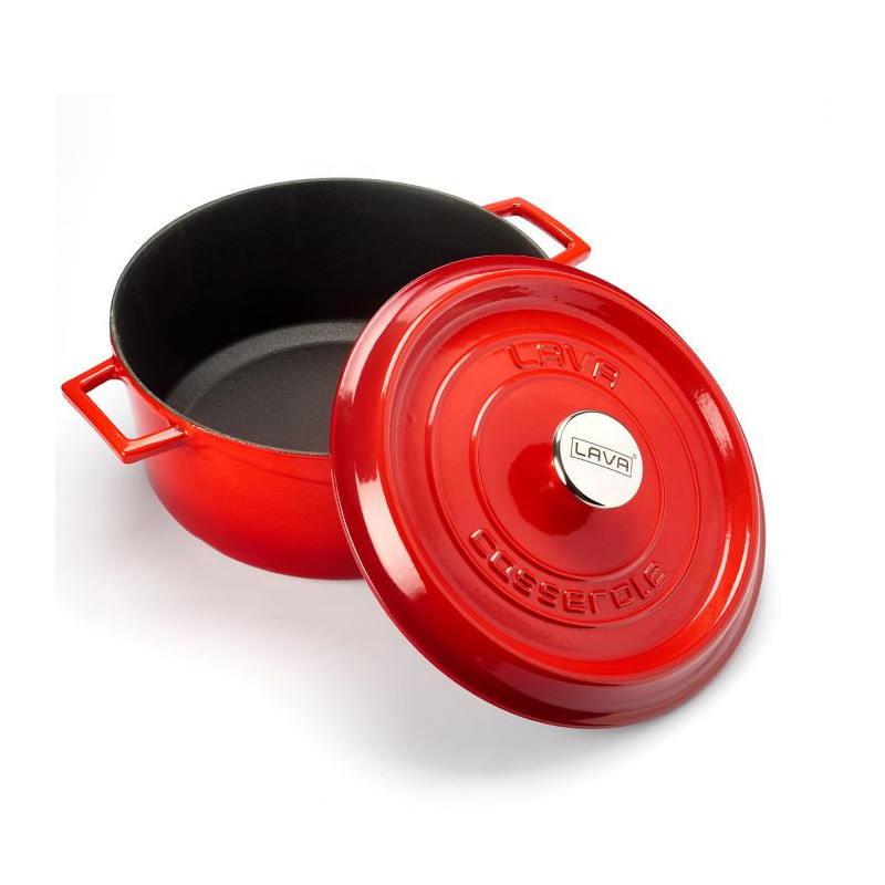 Red Cast Iron Dutch Oven Ø 24 cm - CombiSteel Brand - Quality and Performance