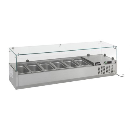 Refrigerated Saladette Counter - 6 GN 1/3 - CombiSteel | Static Cooling & Stainless Steel