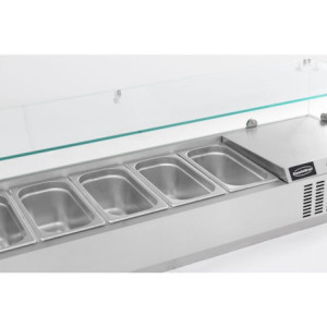 Refrigerated Saladette Counter - 6 GN 1/3 - CombiSteel | Static Cooling & Stainless Steel