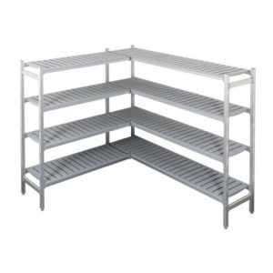 Eckregal für Kühlraum 1500 x 2400 x 2010 mm - L 1235 x T 450 mm - CombiSteel