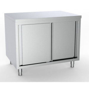 Edelstahl-Unterschrank mit 2 Türen - L 2000 x T 600 mm - CombiSteel