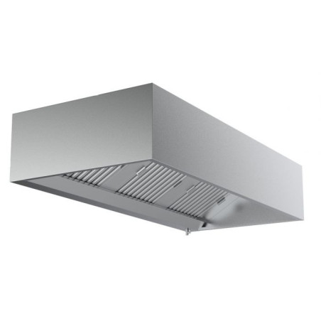 Hotte Cubique LED Inox - Profondeur 950 - 2400 mm CombiSteel