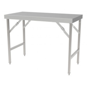 Stainless Steel Folding Table L 1800 x D 700 mm - Robust and practical