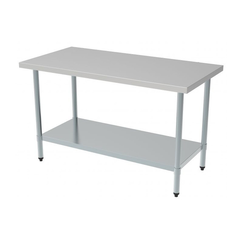 Table Inox avec Etagère - L 1800 x P 700 mm - Qualité Professionnelle