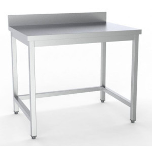 Table Inox avec Dosseret - Plan de travail robuste 1000x600mm CombiSteel