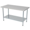 Stainless Steel Table with Shelf - Dimensions L 1700 x D 600 mm - Combisteel