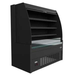 Kühlschrank Vitrine CombiSteel - 440 L Schwarz mit LED