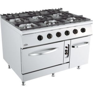 Gas Range Base 900 6 Burners and Oven - Brand CombiSteel