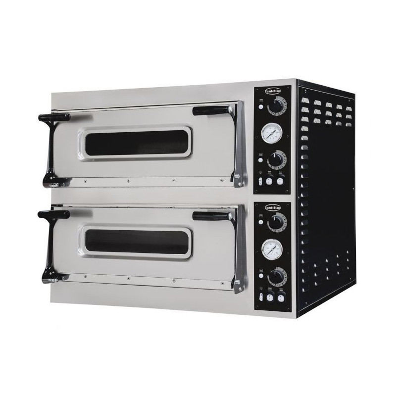 Double Chamber Pizza Oven - 2 x 6 Pizzas - 400V - CombiSteel, Professional Kitchen