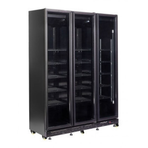 Positive Refrigerated Display Case 3 Glass Doors Heated CombiSteel - High Performance SEO