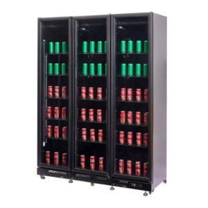 Positive Kühlvitrine mit 3 Glastüren - 1200 L - CombiSteel