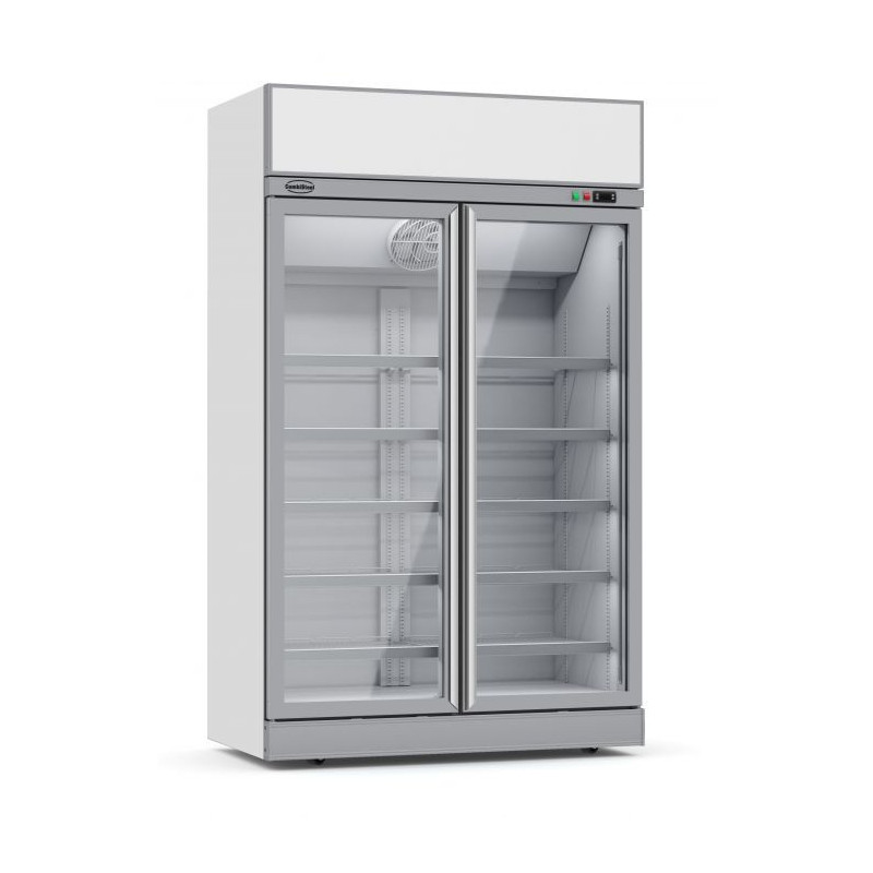 Refrigerated Display Case with 2 Glass Doors - 1000 L - CombiSteel