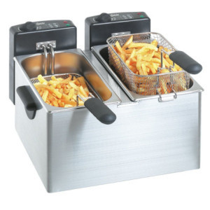 Fritteuse MINI III Bartscher - Doppelbehälter 4 Liter - Leistung 4400W