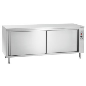 Professional stainless steel warming cabinet - 2000mm dimensions