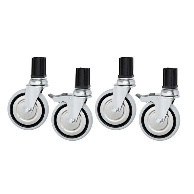 4A stainless steel swivel casters with brakes - Bartscher