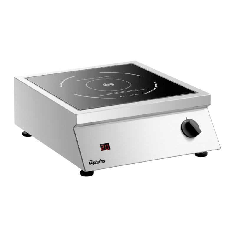 Professional induction hob Bartscher ITH 35-265 - Power 3500W and 20 levels - Stainless steel