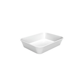 Presentation dish 40W-150x190 in white melamine by Bartscher