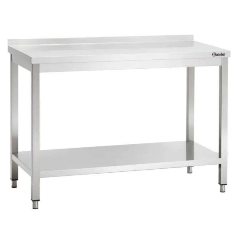 Bartscher Professional Stainless Steel Work Table 1400x600 | Shelf | Adjustable Feet