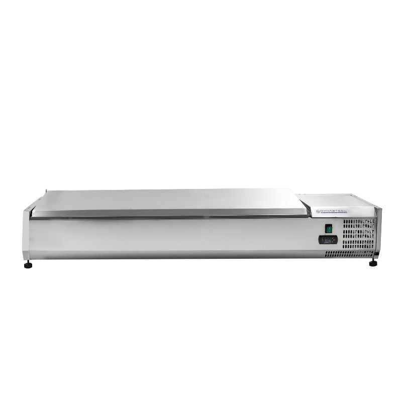 Refrigerated Saladette to Place Stainless Steel Lid - 7 x GN 1/3 - Dynasteel