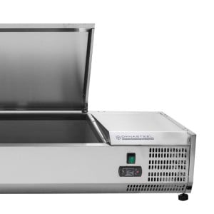 Refrigerated Saladette to Place Stainless Steel Lid - 7 x GN 1/3 - Dynasteel