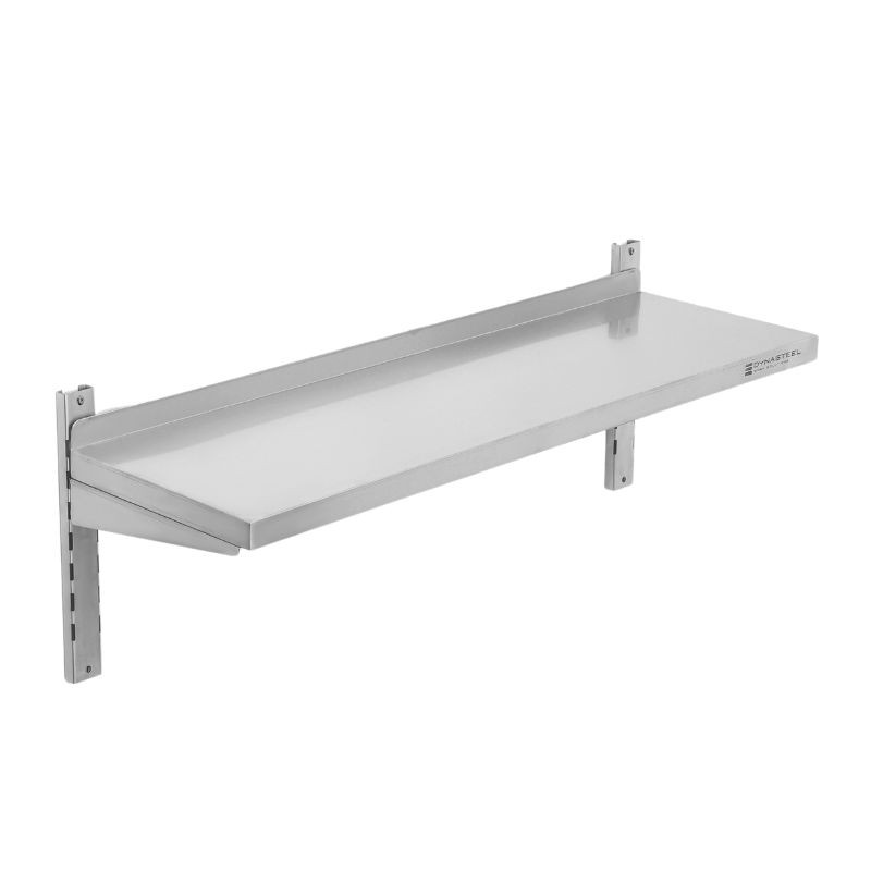 Etagère Murale en Inox sur Crémaillères - L 1000 x P 300 mm - Dynasteel