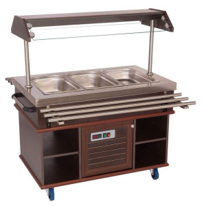 Buffet Warm CombiSteel - Edelstahl GN 1/1 & LED-Beleuchtung