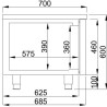 Positive Refrigerated Table GN 1/1 360 L - 4 Drawers - Stainless Steel