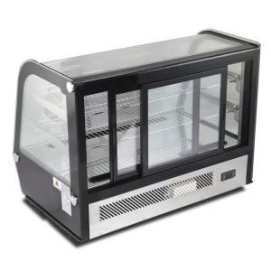 160 L Countertop Refrigerated Display Case - Curved - Dynasteel