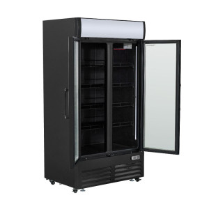 Refrigerated Beverage Display Case - 2 Doors - 736 L with Canopy - Dynasteel