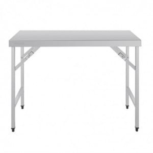 Folding Stainless Steel Table 1200 Mm - Vogue - Fourniresto