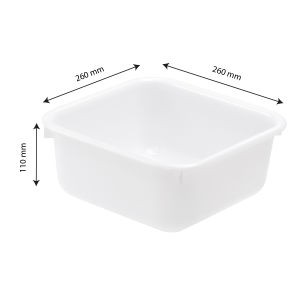 Quadratische Schüssel - 4,5L - Weiß - Gilac
