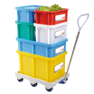 Rechteckiger Behälter 15 L mit Deckel HACCP - Grün - Gilac