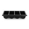 Black Cutlery Tray - 4 Compartments Hendi