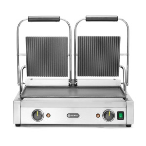 Grill Kontakt Modell Doppel - Glatt- und gerillte Platten