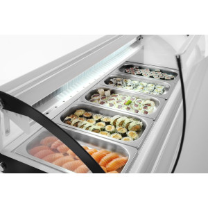 Sushi-Vitrine - 5 x GN 1/3 - 63 L