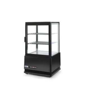 White Refrigerated Display Case with 4 Glass Sides - 58 L