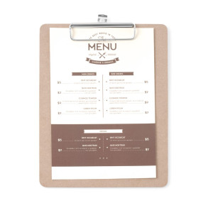 Protège-Menu Clipboard - 185 x 245 mm